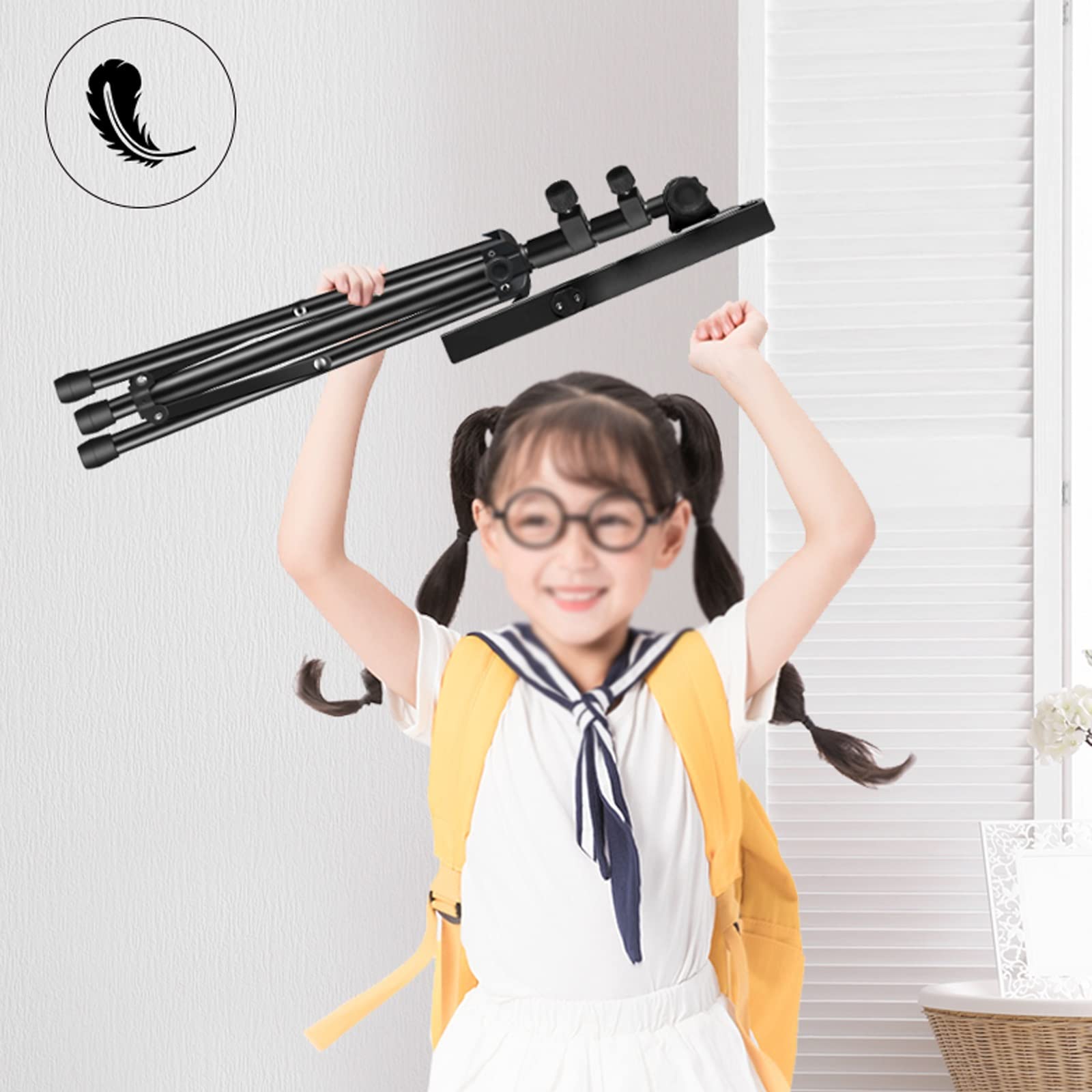 HJXGQJM Atril De Música De Metal,Atril for Partitura Plegable Portátil Musica Metalico Soporte De Ajustables con Bolsa De Transporte,para Tocar Instrumental, Tocar,Negro(Black and Yellow)
