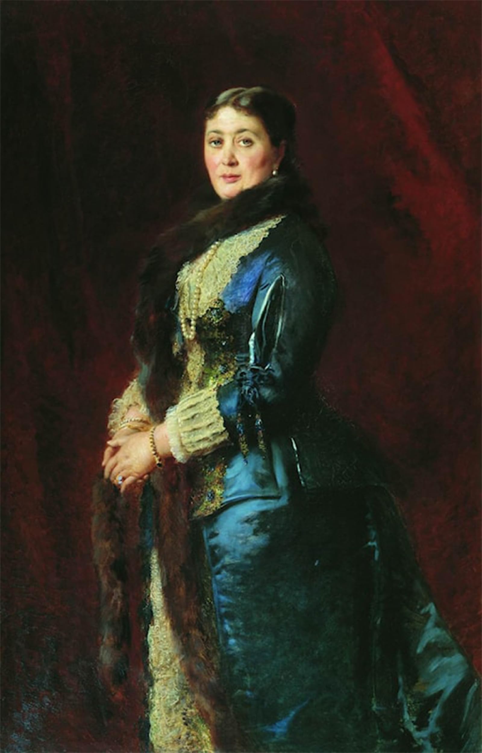SERENDIPITP Abstract Painting Mural Print Picture Wall Decor Painting Portrait of Countess Maria Yegorovna Orlova-davydova by Konstantin Yegorovich Makovsky Vintage Wall Artwork for Home Decor 60x90cm