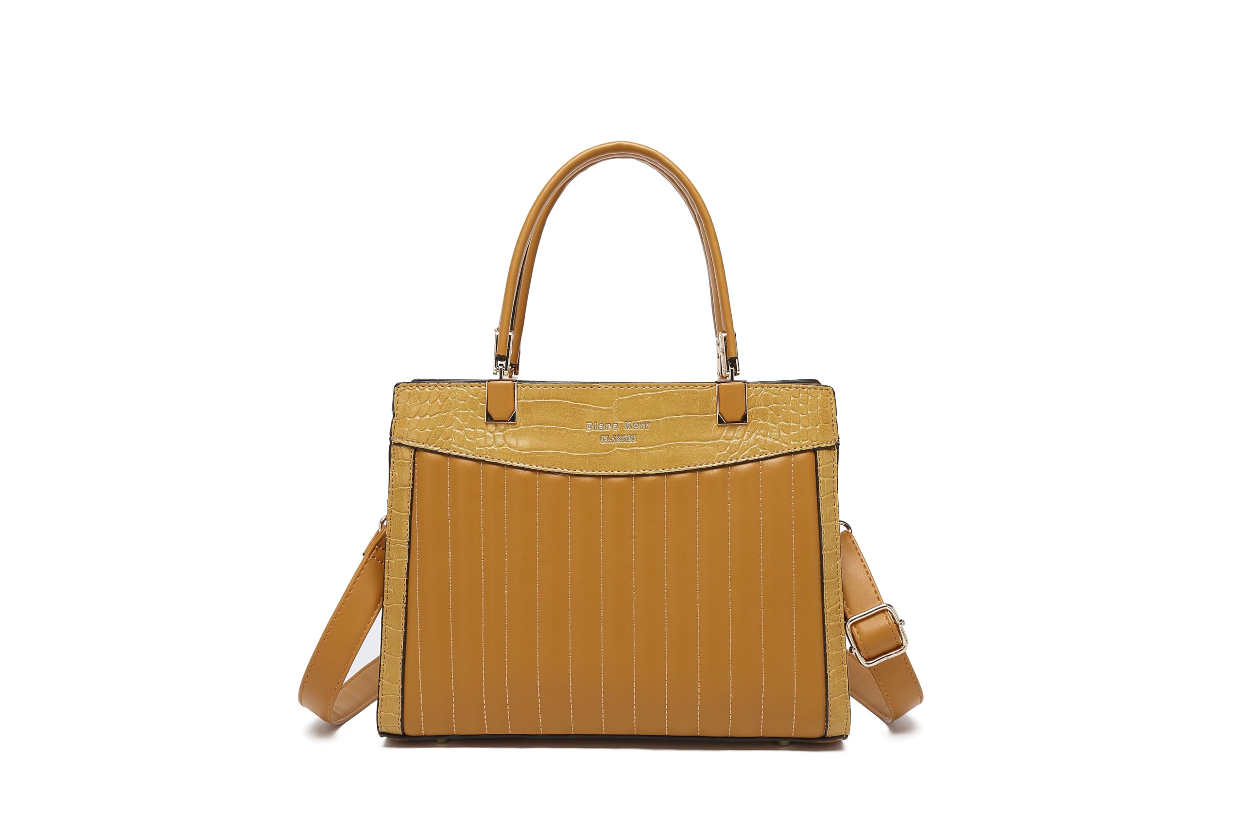 Diana Korr Faux Leather Women & Girls Handbags Purse, Stylish Fashion Shoulder & Crossbody Bag With Long Strap (Mustard) (B0CM38NCBS) Amazon Price History, Amazon Price Tracker
