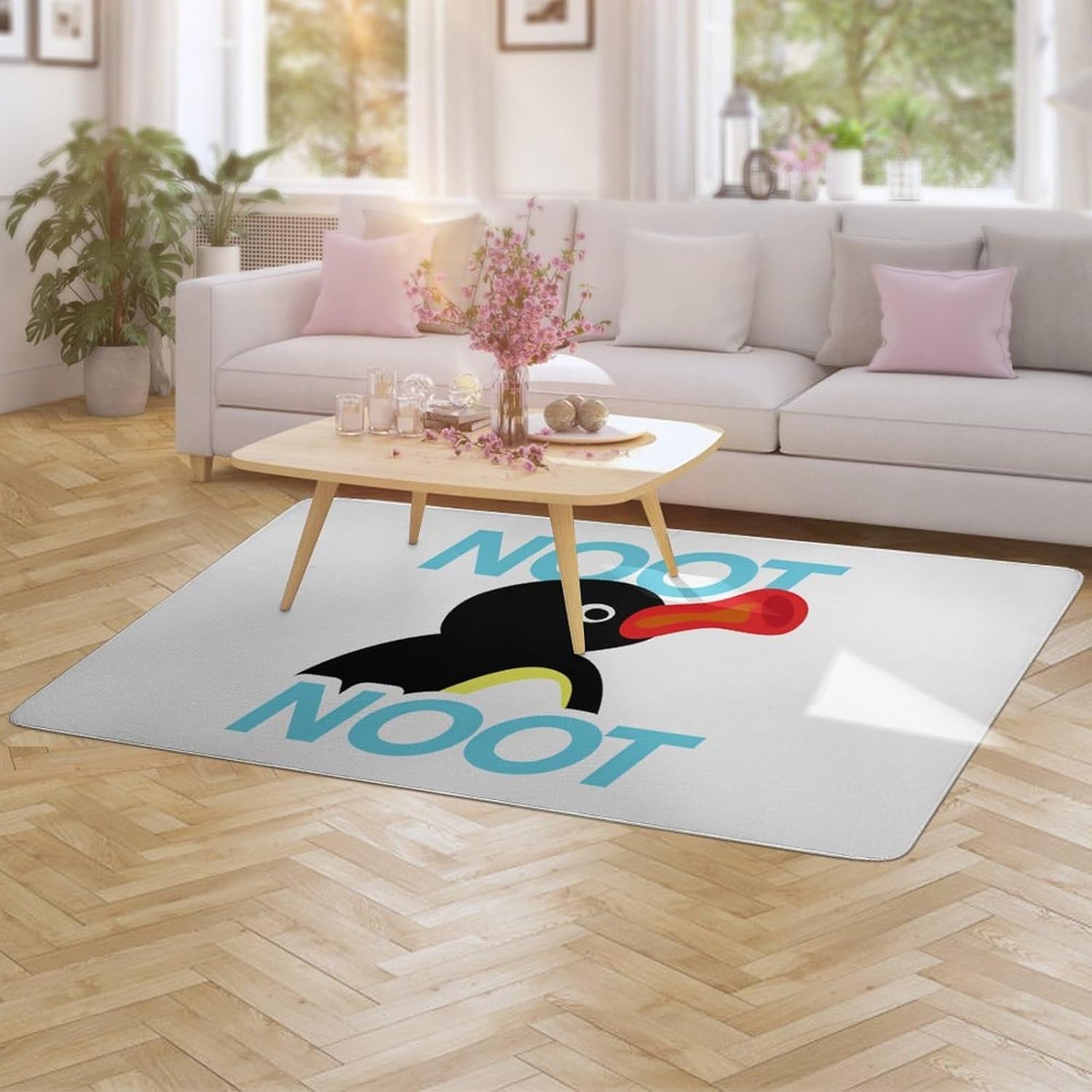 カーペット ピングー キャラクター ペンギン グッズ ラグマット ラグ 絨毯 大判 じゅうたん 洗える ふわふわ フロアマット リビ