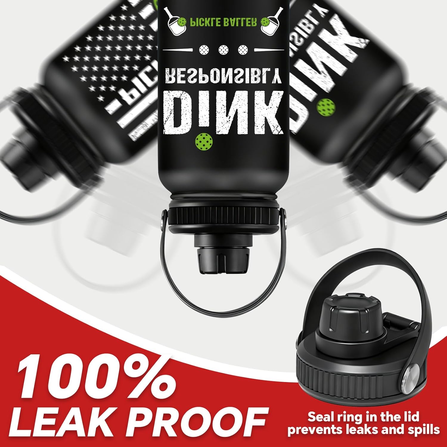 Fufandi Pickleball Gifts - Pickle Ball Dink Responsibly - Christmas, Birthday Gifts for Men, Women, Pickleball Lovers, Player Coach - Pickle Ball Tumbler Cup 32oz - Image 4