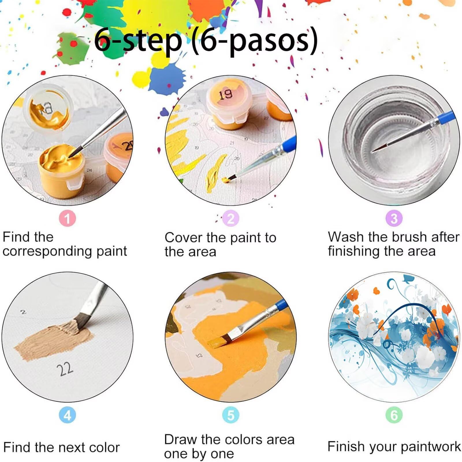 Pintar por Numeros Adultos Planta, Pintar por Numeros Niños Kit Manualidades Adultos Flor Cuadros para Pintar por Numeros Pintura Acrílico, Cuadros Decorativos Regalos Para Mujer 80X160cm 7w-I-2