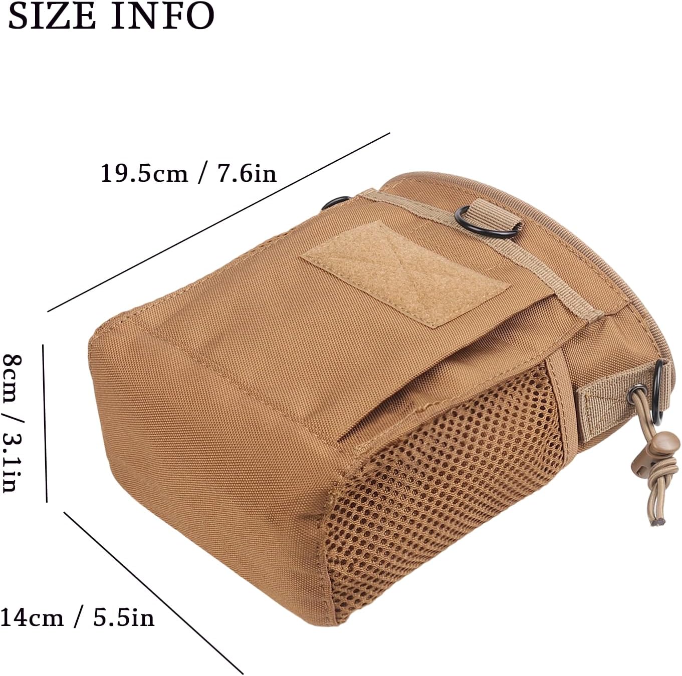 XTACER Tactical Molle Dump Pouch Storage Bag Versatile Pouch Drawstring Magazine Military Utility Belt Ammo Pouch - Image 5