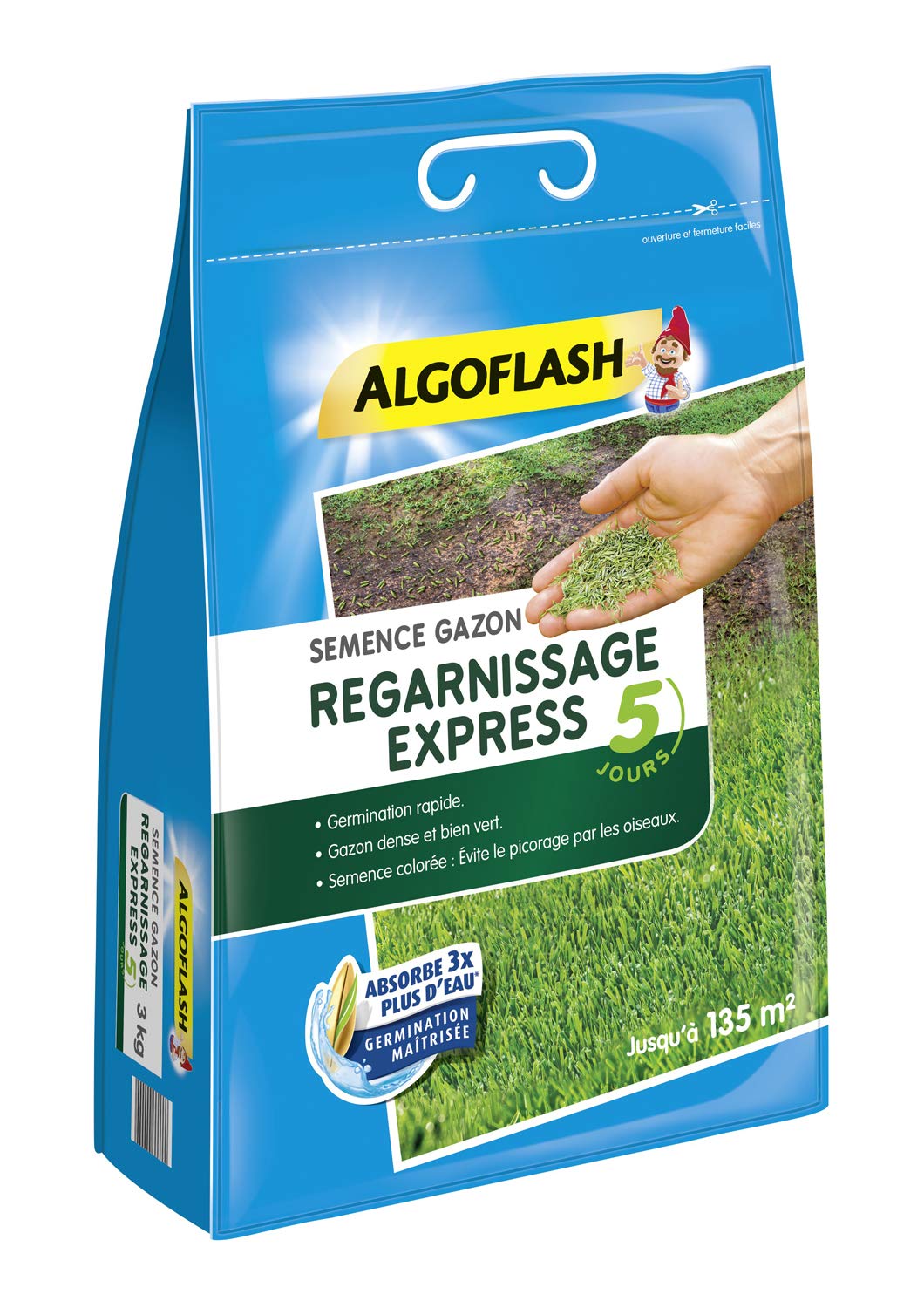 Semences Gazon Regarnissage Express 5 jours 3 kg