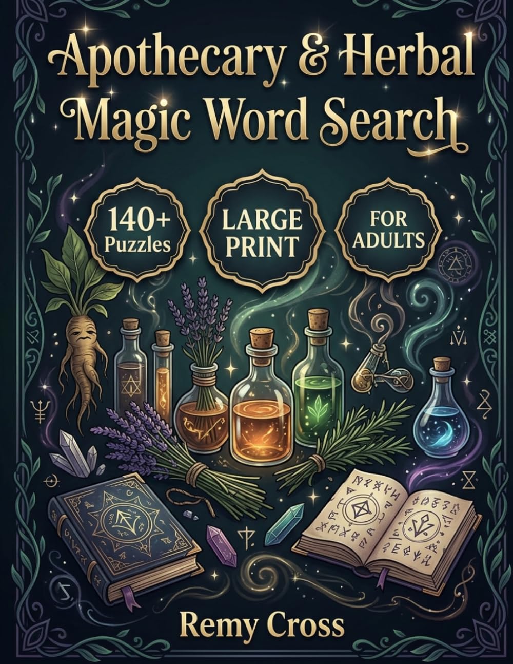Apothecary & Herbal Magic Word Search: Botanical Alchemy Puzzles for Adults and Seniors, 8.5x11 Large Print Brain Exercise Book: 140 Themed Puzzles ... Format for Relaxation with Solutions Included