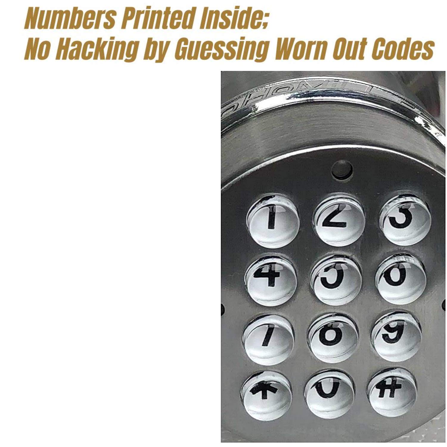 SoHoMiLL Electronic Door Knob (Spring Latch Lock; Not Deadbolt; Not