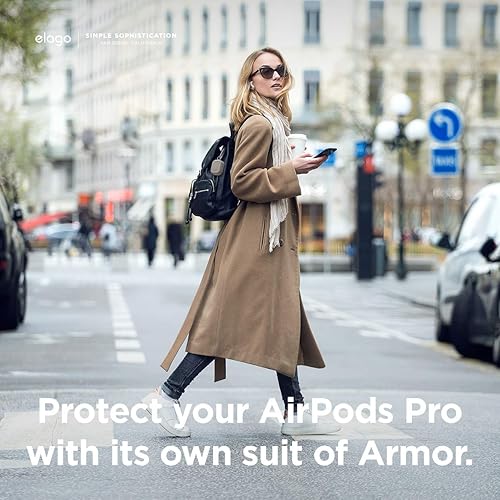 Miniatura 6 de elago Funda Armor diseñada para Apple AirPods Pro, protección resistente contra caídas, resistente a los golpes, hecha de silicona duradera patente