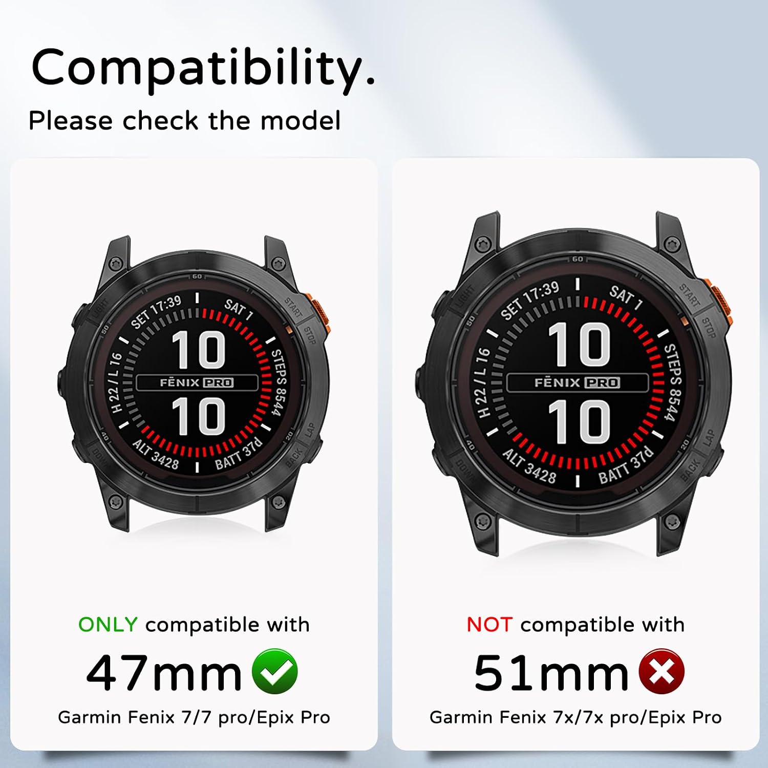 Case Cover Compatible with Garmin Epix Pro 47mm/Fenix 7 Pro/Fenix 7 Case Protector TPU Protective Case Frame for Fenix 7 Smart Watch (Black)