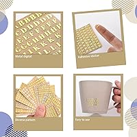Vista 3 de Outus 18 Sheets Small Letter Stickers Mini Alphabet Number Stickers Self Adhesive Monogram Letters Decals Scrapbook Lettering Decals for Arts Craft