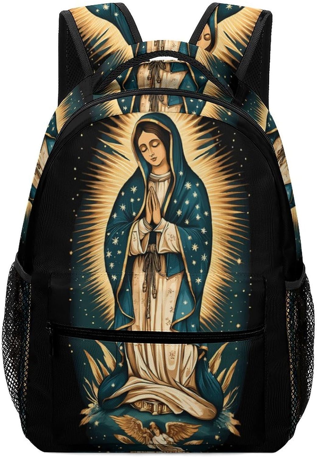 Virgin Mary Unisex Backpack Casual Daypacks Lightweight Shoulders Bag for Camping Hiking Travel