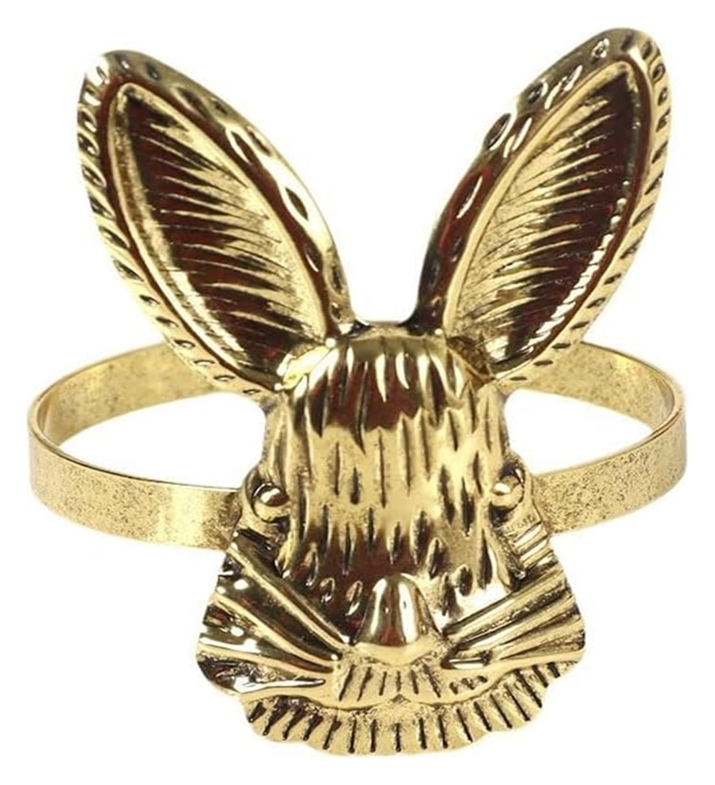 Hebilla de Metal servilletero servilletero Anillo, 12 Piezas de Hebillas for manteles de Boda con Forma de Cabeza de Conejo, Anillos de Papel for Toallas de decoración de Hotel(Gold)