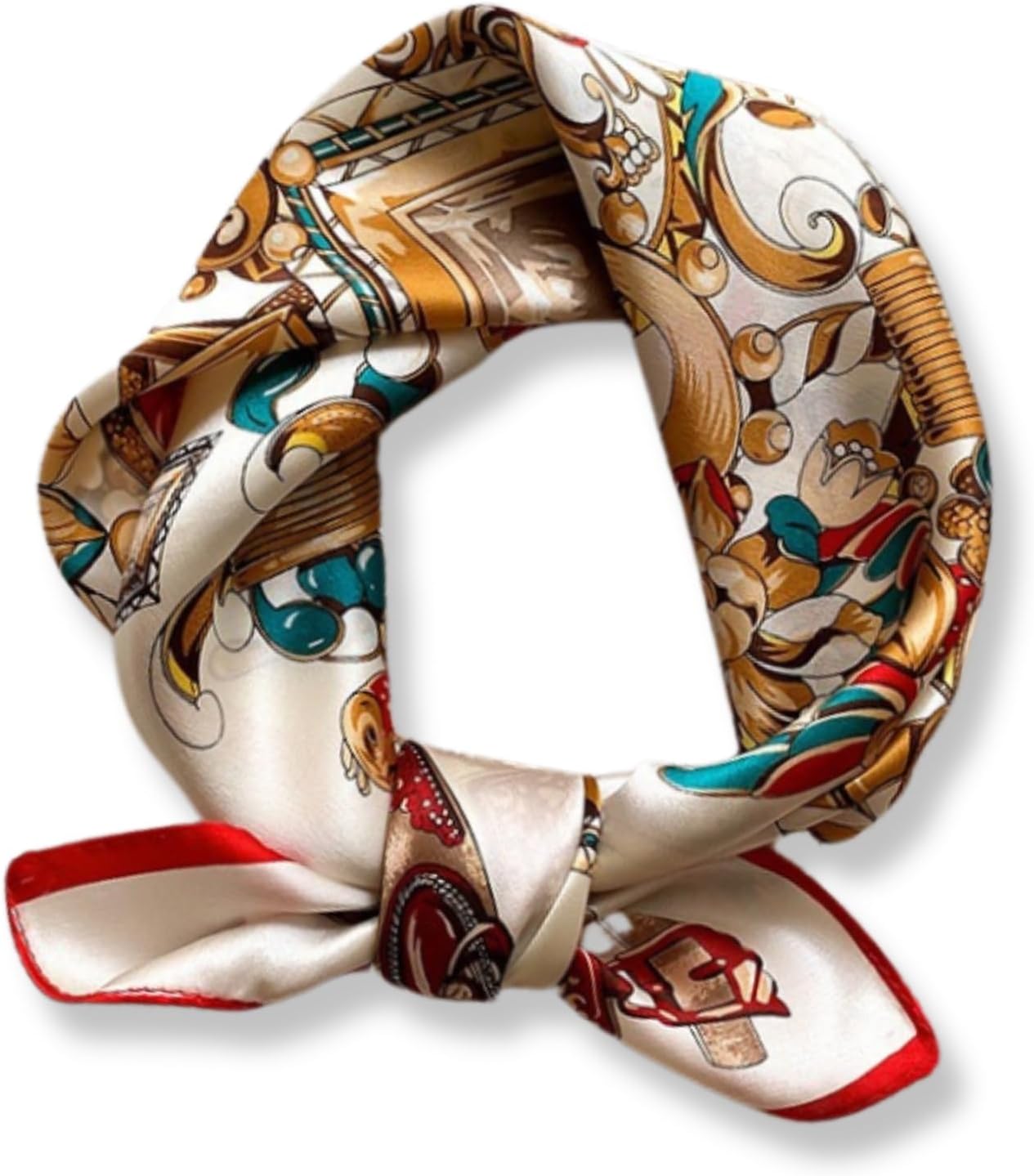 PoeticEHome 100% Mulberry Silk Neck Scarf 21"x21" Small Square Scarfs for Women Gift Packed