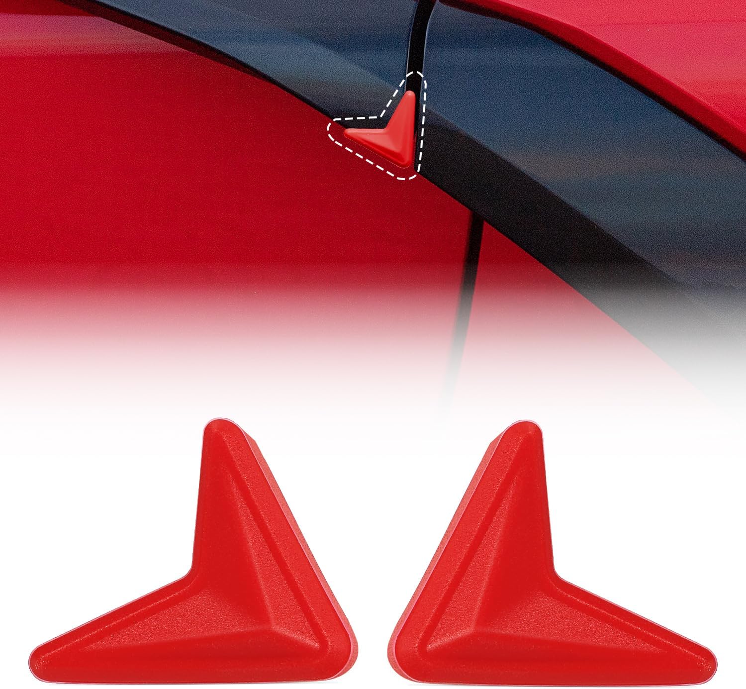 Car Door Edge Guards,Car Driver Side Entrance Corner Protector Pads Compatible with Corvette C8 Stingray Z06 Z51 2020 2021 2022 2023 2024,Middle Protrusion,V-Shaped Anti-Collision (Black)
