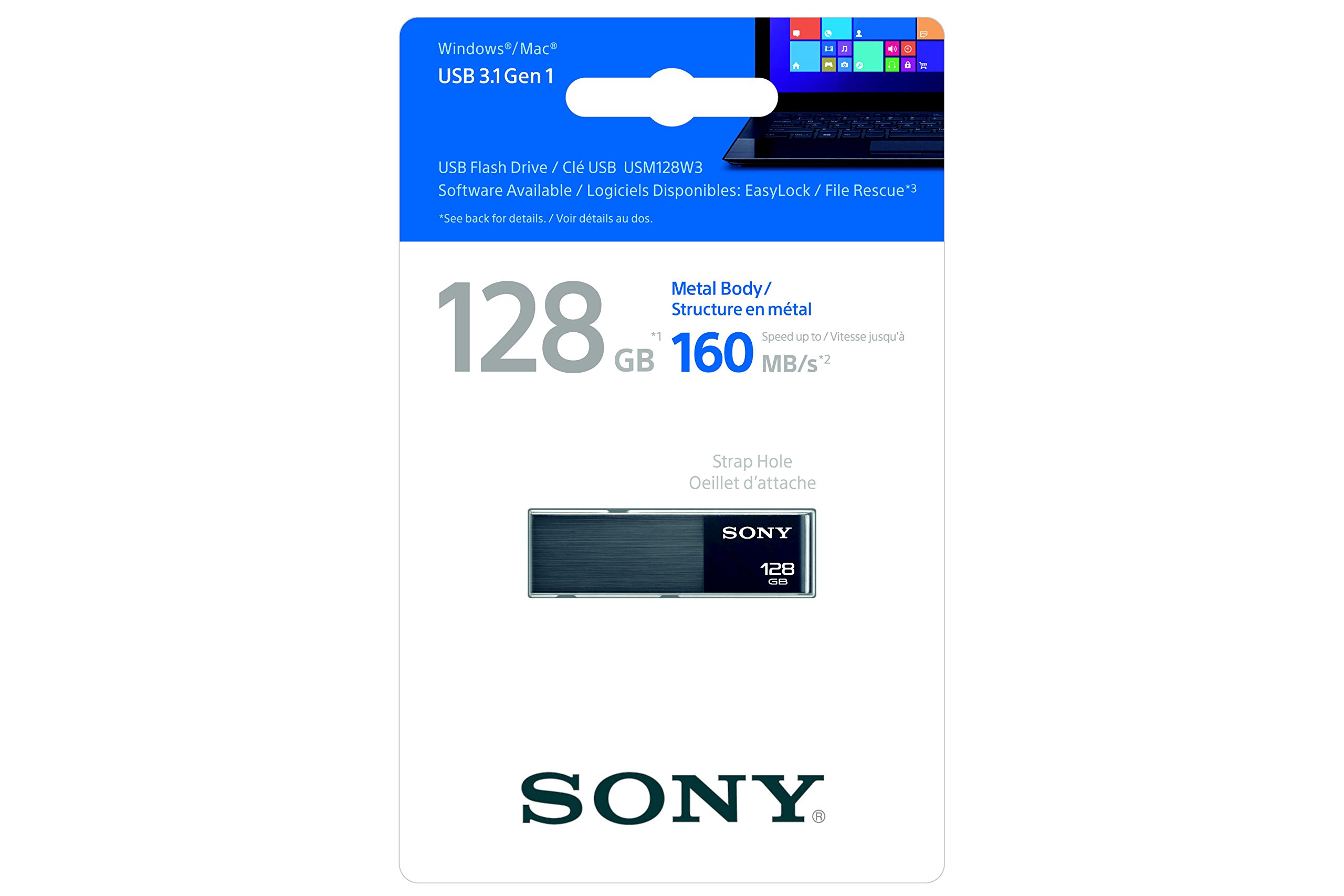 Sony Usm128we3 128 GB RAM USB Flash Drive : Amazon.ca: Electronics