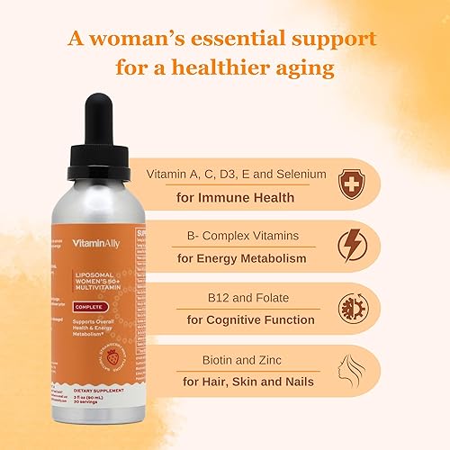 Miniatura 2 de Vitaminally Liposomal - Gotas multivitamínicas líquidas para mujer, sin OMG, sin azúcar, apoya la inmunidad, la salud general y la energía,