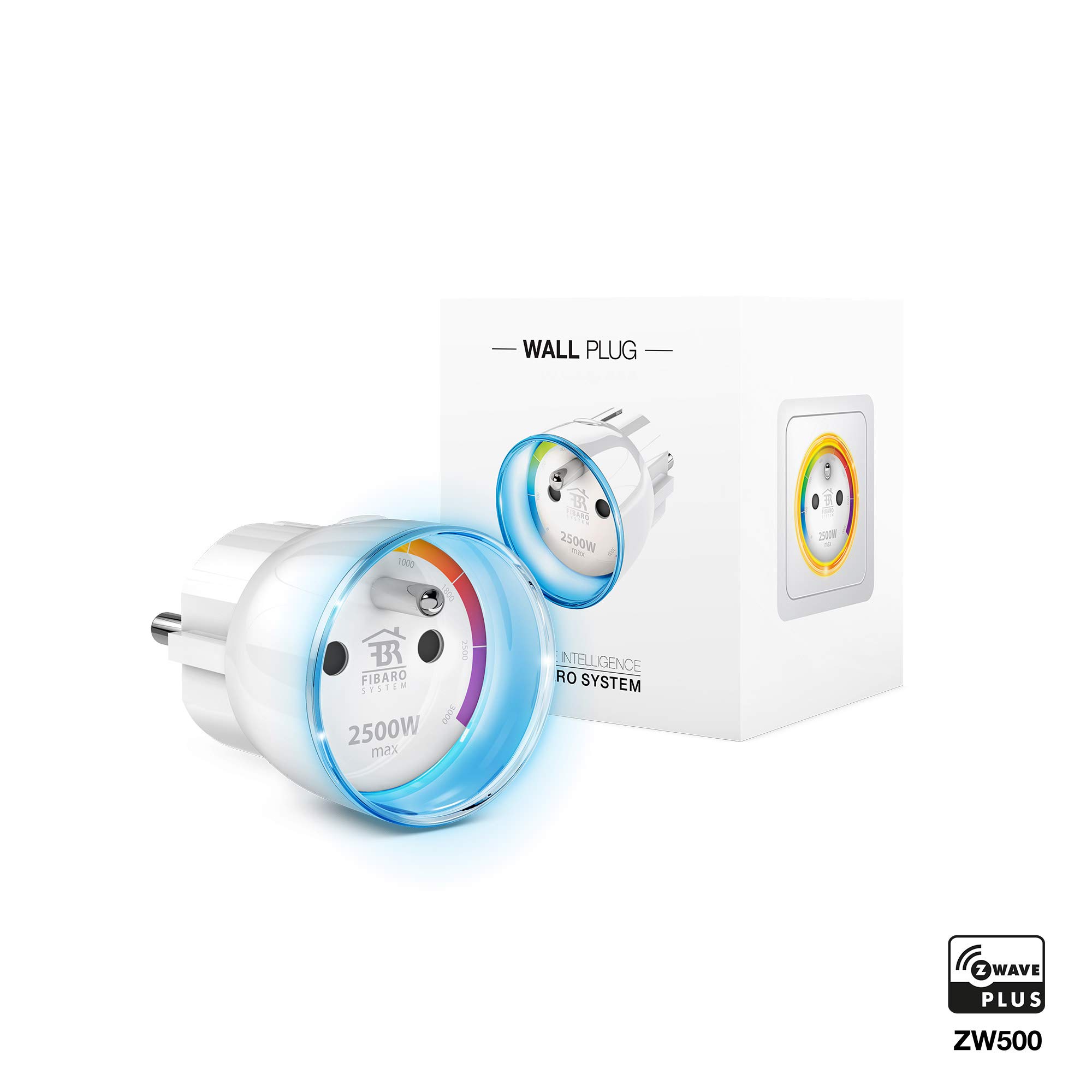 FIBARO Contrôleur domotique Z-Wave+ Home Center 3 Lite HC3L-001 + Flood Sensor/Détecteur d'inondation + Motion Sensor/Détecteur de Mouvement Multifoncions + Wall Plug/Prise Intelligente Type E