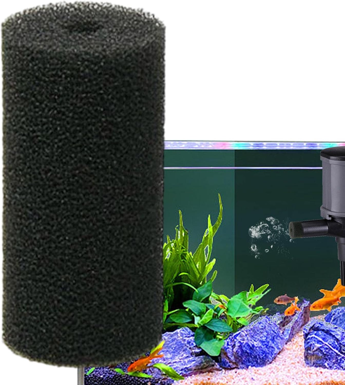 Amazon.co.jp アクアリウム フィルター スポンジ ロール フィッシュ タンク プレ フィルター スポンジ S/L プレ