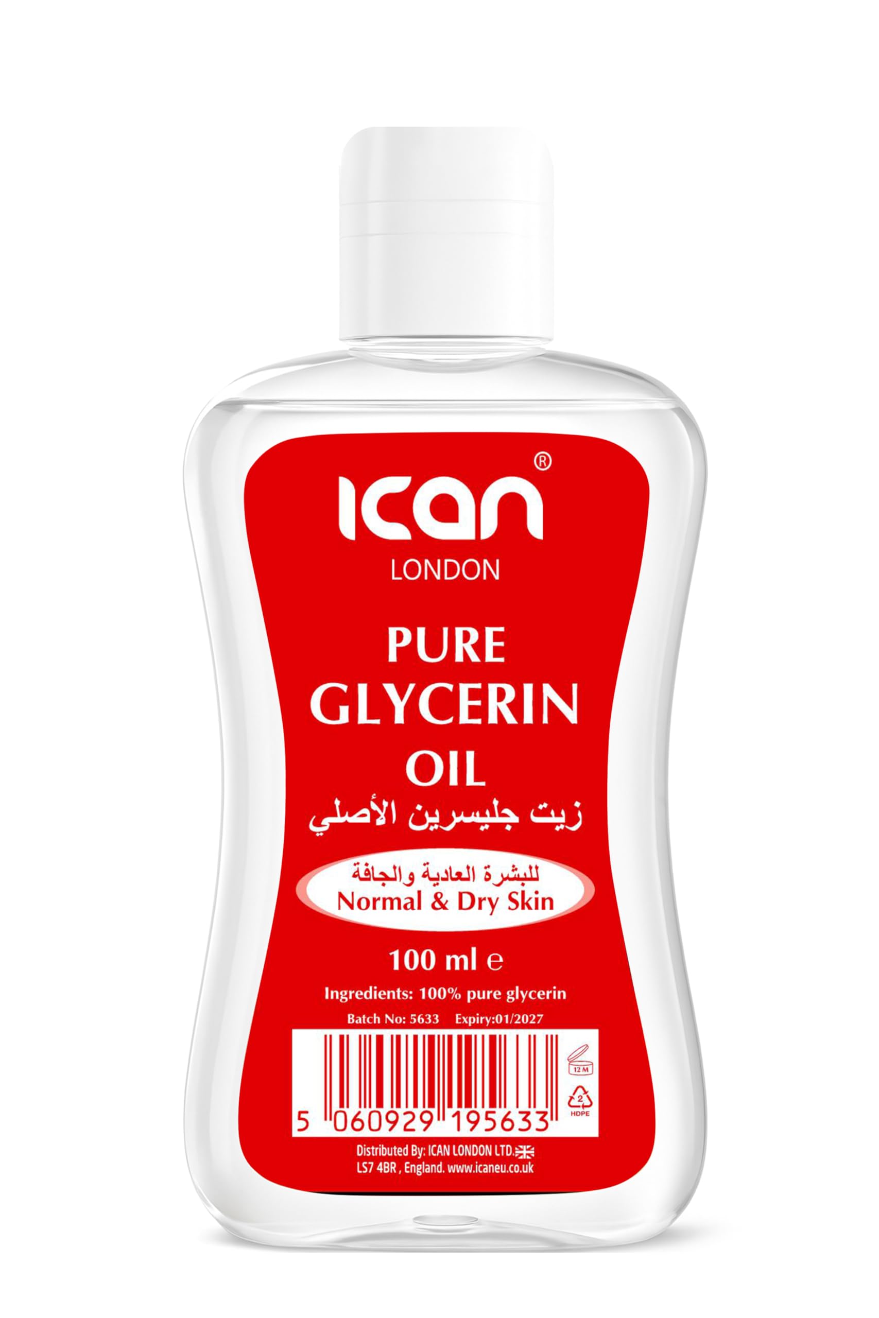 ican London Pure Glycerine Oil For Normal & Dry Skin 100ml