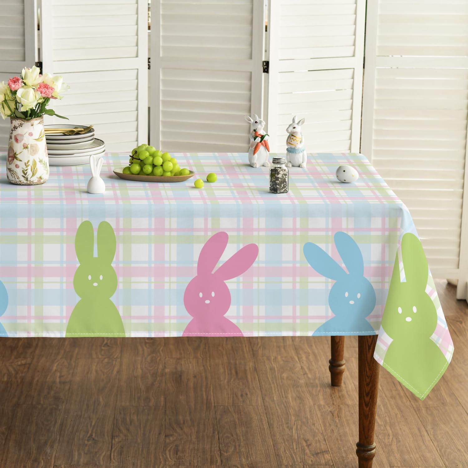 onbuwws 3 Pack Easter Tablecloth,Easter Spring Table Cloth