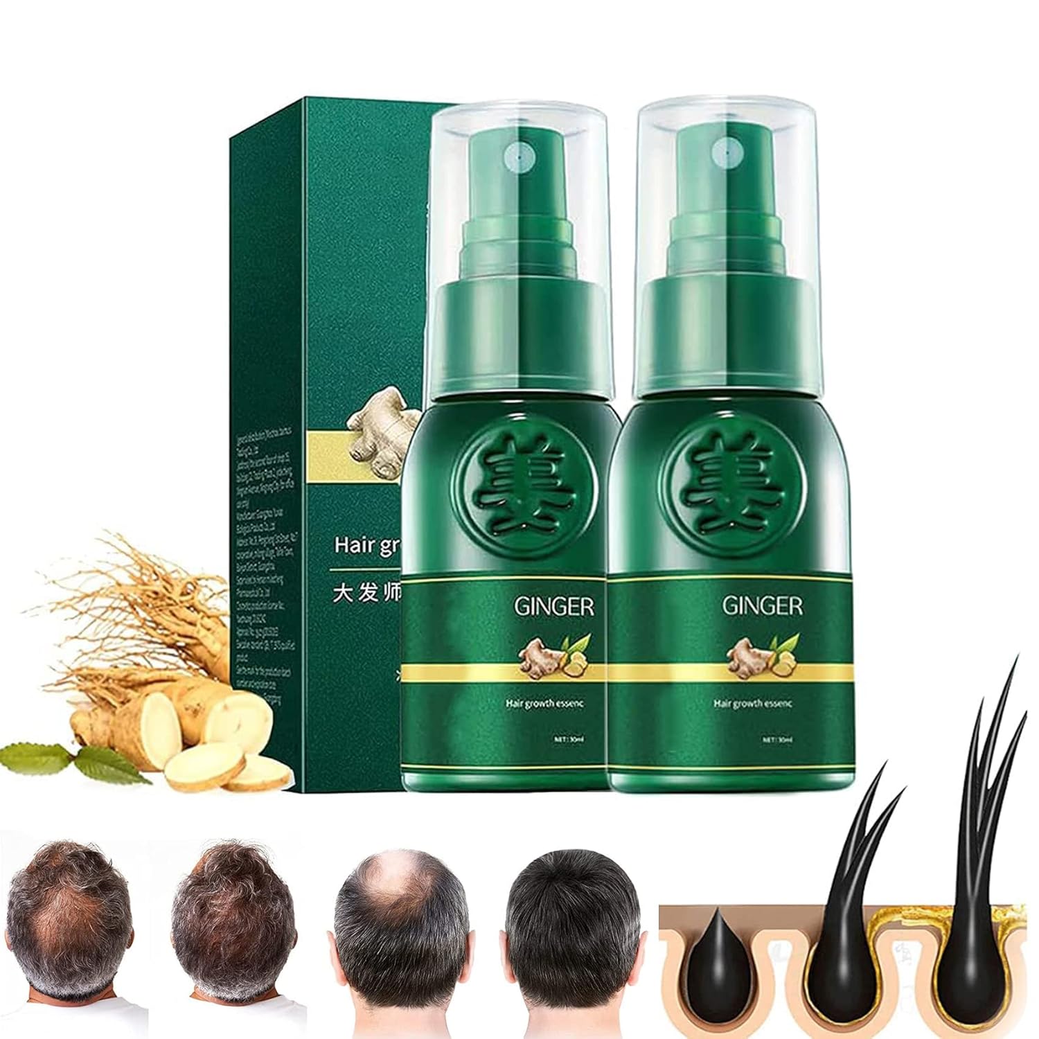 Hairreborn Korean Ginseng Serum Spray 2022 Shougagro Japanese Hair