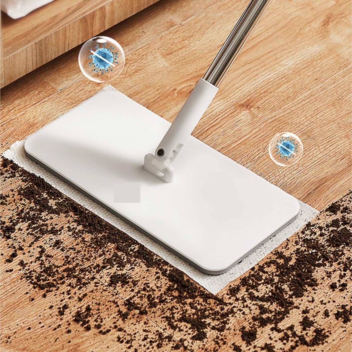 Mopa Mop Mopas Fregona Herramientas De Limpieza Doméstica Estáticas, Artefacto Perezoso, Fregona Plana For Lavar A Mano El Piso De Madera Trapeador de Limpieza