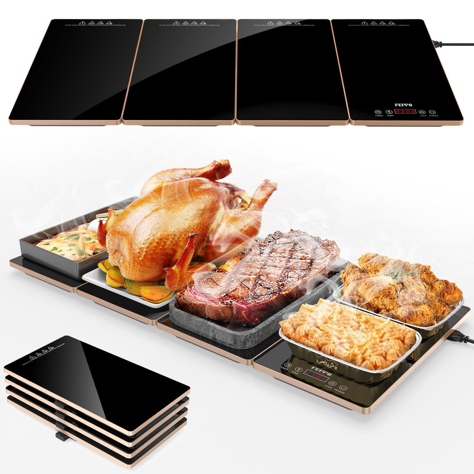 FEPPO Electric Warming Tray 4-in-1