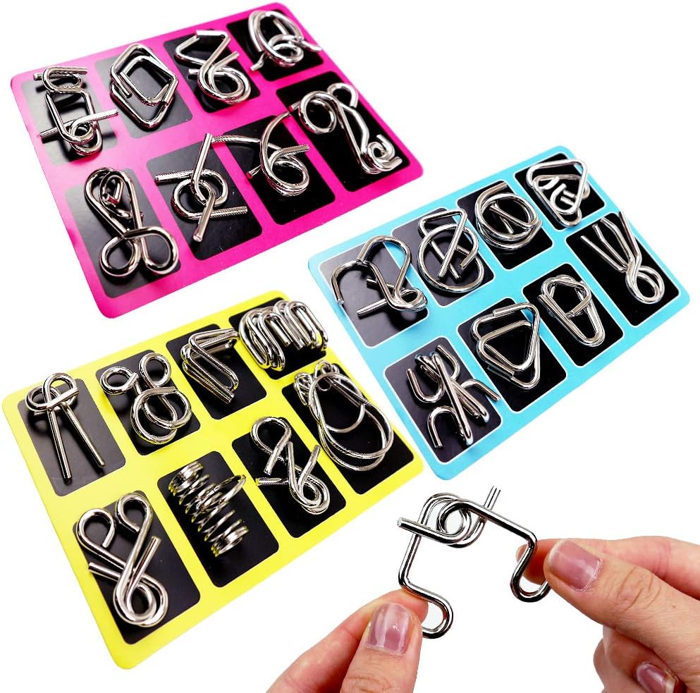 最も優遇 Basta ボリューム満点 知恵の輪セット リングパズル 頭の体操 脳トレ 暇つぶし 集中力 おもちゃ 玩具 子供 大人 30個 最適な材料 Carlavista Com