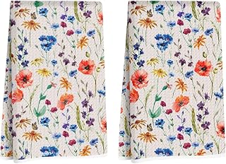 Vintage Flower Kitchen Towels - Set of 2 Spring Dish Cloths & Dish Towels | 14x24 Inch Absorbent Reusable Hand Tea Towel for Cleaning Cute Design Home Decorative Housewarming, Vintage Flower Gifts