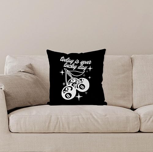 Miniatura 8 de Fundas de almohada Cherry de 8 bolas de 18 x 18 pulgadas, fundas de almohada modernas de cereza para sofá, cama, dormitorio, niños, almohadas