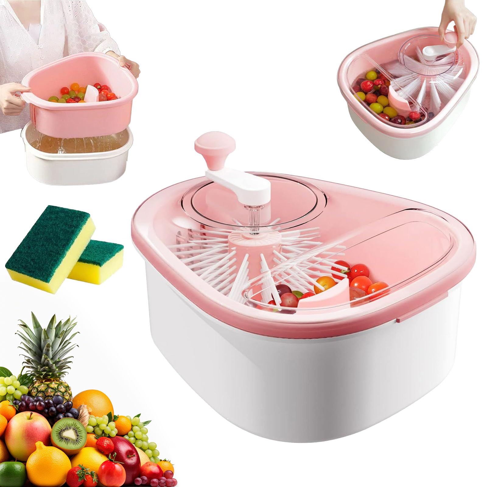 Amazon.com: Fruit Cleaner Spinner, Large Fruit Washer Spinner With