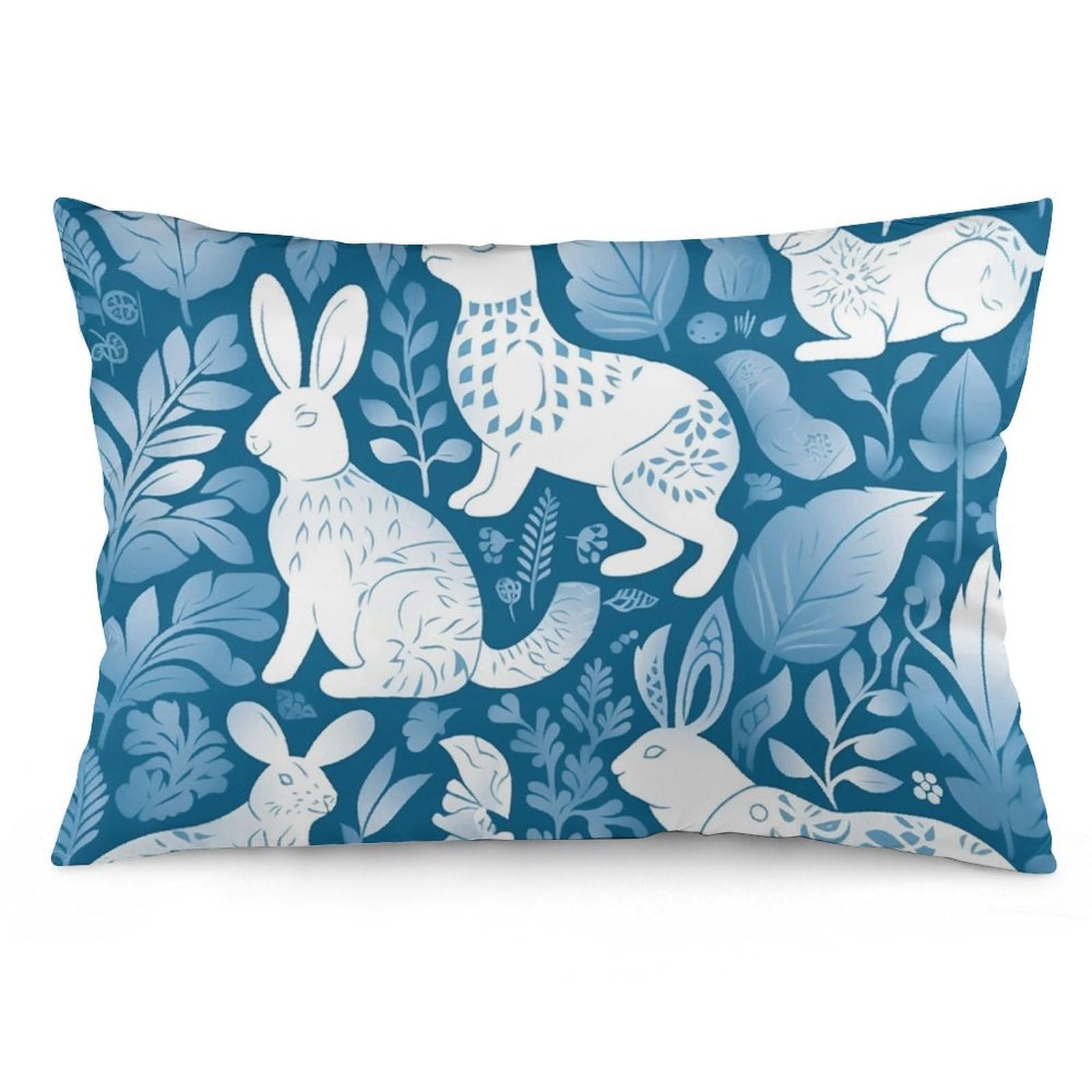 NTVOWPZO 2 Pack Decoration Throw Pillow Covers 20"x30" Pillowcases Covers Rabbit Silhouette Pillowcases Modern Farmhouse Home Decor Sofa Cushions Covers for Couch Bed Living Room