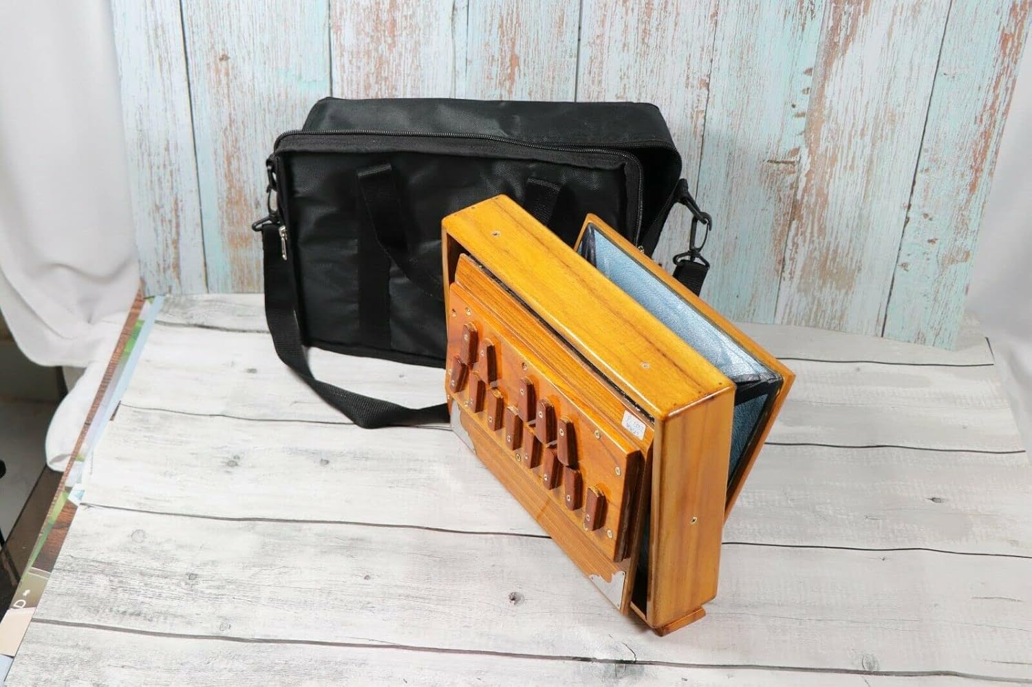 Musical Shruti Box Original Compact Shruti Box Surpeti in Teakwood Professional Shruti Box : Musical Instruments