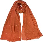 Lina & Lily Sparkle Rhinestones Women's Chiffon Scarf Shawl Head Wrap Hijab Sheer Lightweight