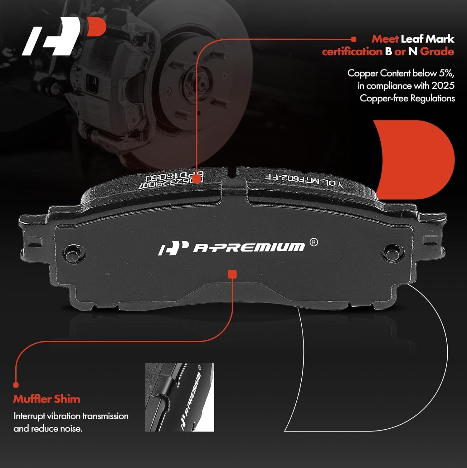 A-Premium 12.01 inch (305mm) Front Drilled and Slotted Disc Brake Rotors + Ceramic Pads Kit Compatible with Select Toyota and Lexus Models - Camry, RAV4, Avalon, Venza, C-HR, ES350, ES250, 6-PC Set
