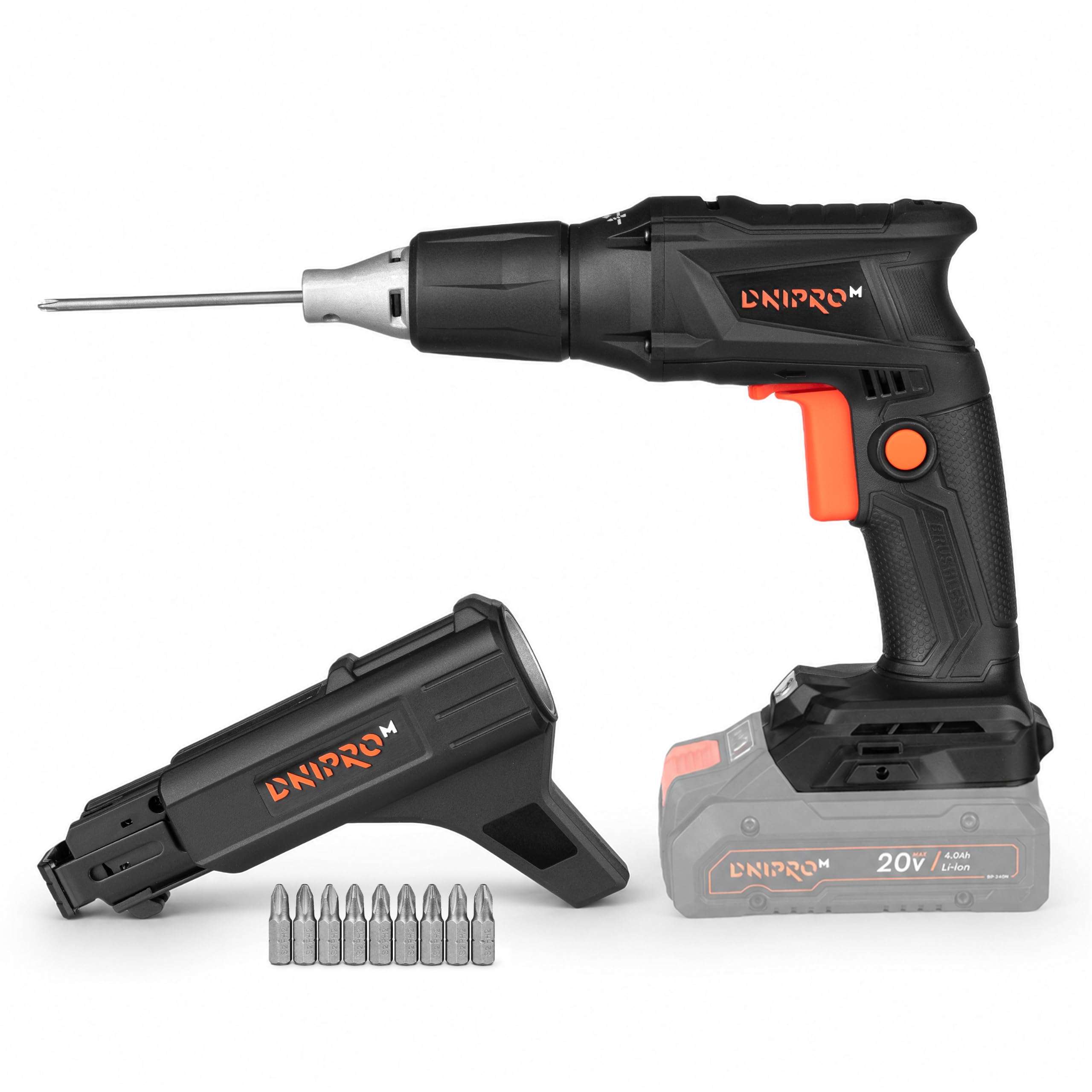 Avvitatore Angolare 20V Brushless A-Frame Senza Batteria | HEX 1/4" · 60Nm · BP-220~300m² / BP-240~500m² Cartongesso | DSD-201BCA