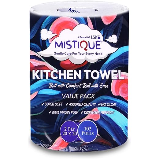 MISTIQUE 2 Ply Kitchen Towel Roll 102 Pulls