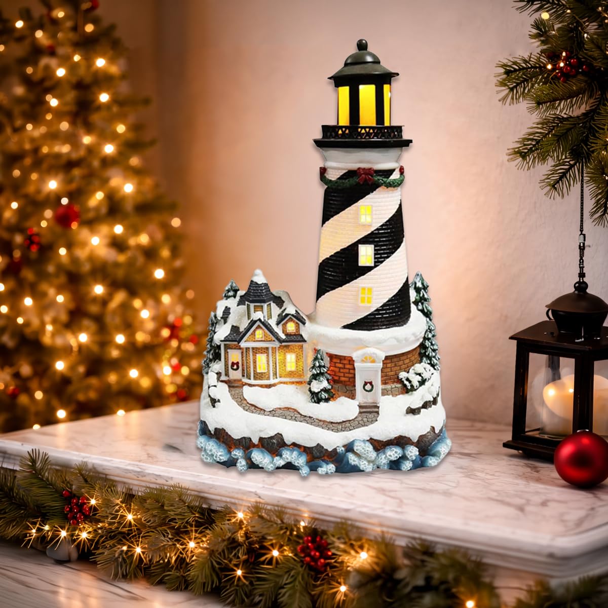 【セール中】ハウスライト✨クリスマス✨3Pセット Amazon.com: MOMENTS IN TIME 13.7”H Lighthouse - LED Lights