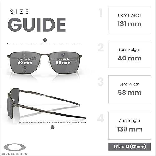 Miniatura 4 de Oakley Ejector OO4142 - Lentes de sol rectangulares para hombre + correa + paquete con kit de cuidado iWear de diseñador
