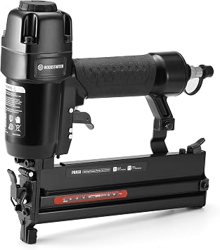Pneumatic Blood Nailer 18 Gauge 2 in 1 Air Blood Nail Gun and Staple Gun Fits 2" Blood Nails and Crown 1-1/2" Staples for Upholstery, DIY Projects, Woodworking