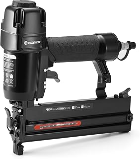 Pneumatic Brad Nailer, 18 Gauge 2 in 1 Air Brad Nail Gun and Staple Gun, compatible with 2-Inch Brad Nails and Crown 1-1/2 inch Staples, for Upholstery, DIY Project, Woodworking