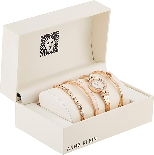 Miniatura 6 de Anne Klein Womens Premium Crystal Accented Bangle Watch and Bracelet Set AK2238