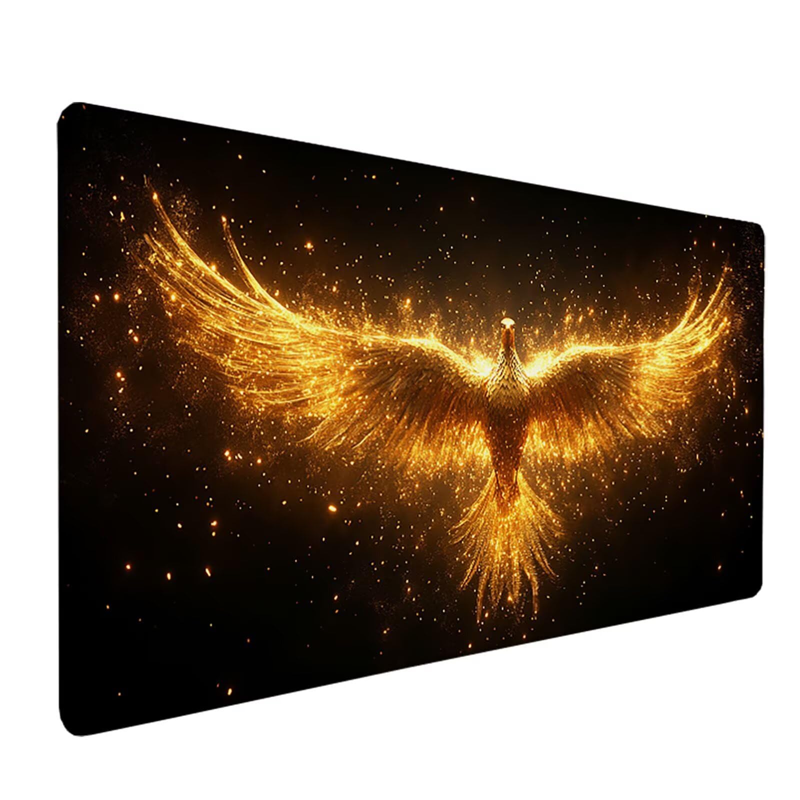 Skrzydło Podkładka pod mysz, dla ptaków, gamingowa podkładka pod mysz, 102 x 50 cm, duża mata na biurko, akcesoria biurowe, duża podkładka pod mysz z przeszytymi krawędziami, zwiększona precyzja i