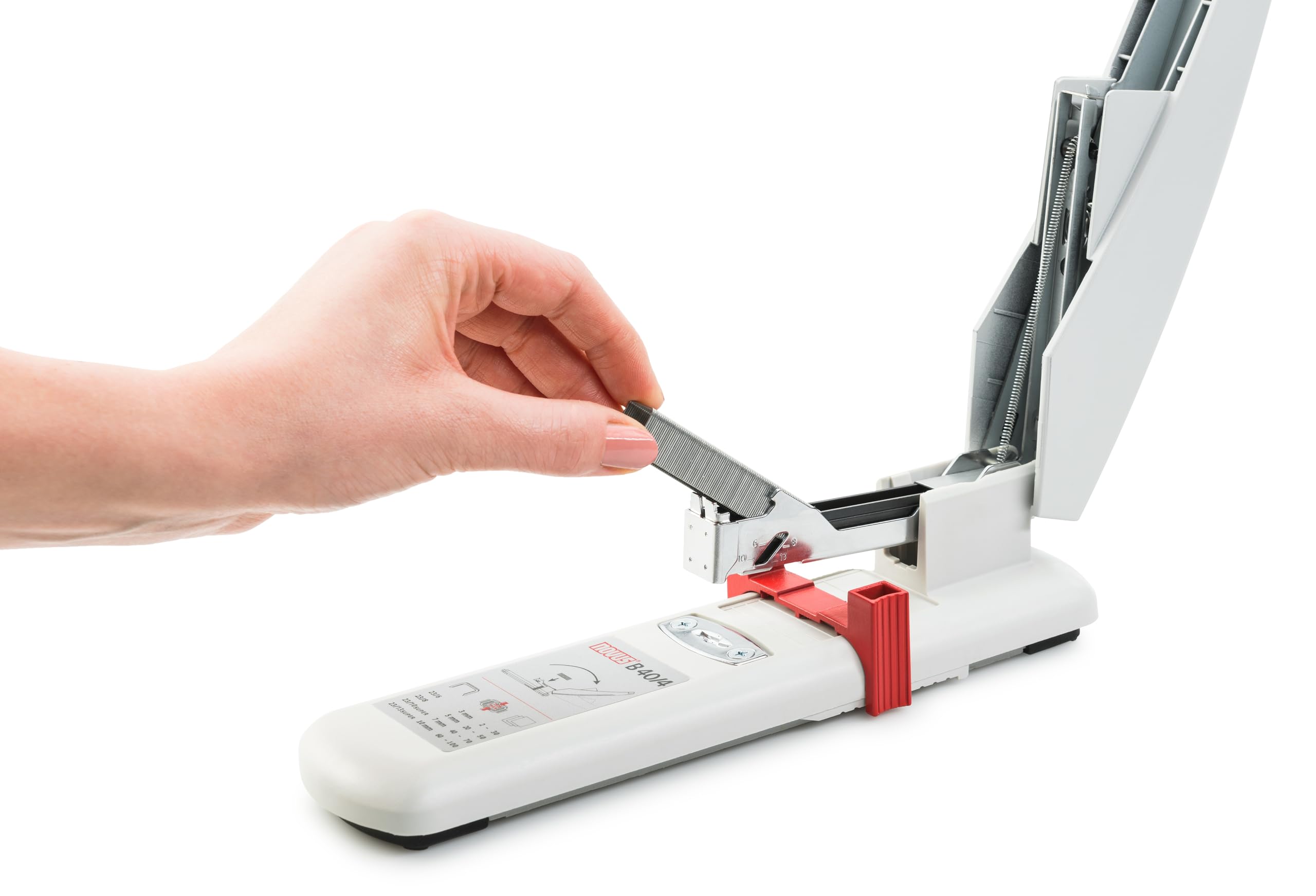 Novus B 40/4 100 hojas de capacidad de servicio pesado grapadora 55mm máxima de papel de inserción Profundidad - Gris/Negro