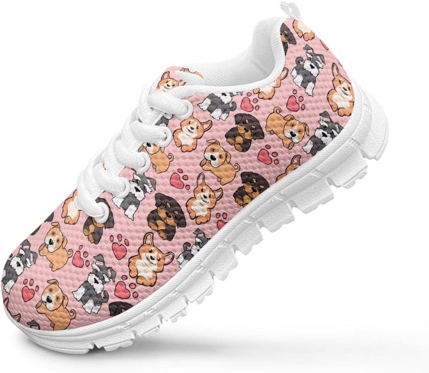 Cozeyat Kids Running Shoes for Girls, Breathable Sports Shoes for School, Non-Slip Fashion Sneakers