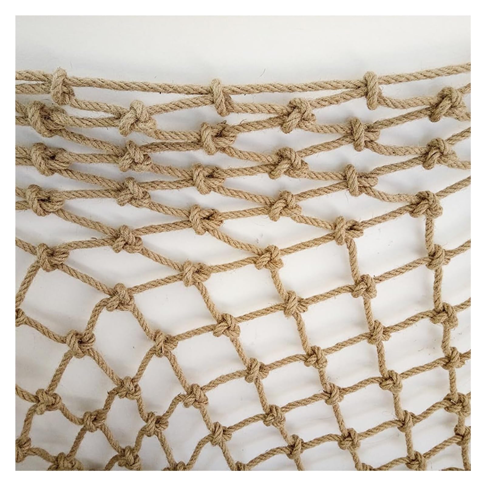 UHEKC Red Cuerda de Cáñamo Red Decoración Pared, Red Seguridad Infantil Interior Red Anti-caída Escalera, para Techo, Balcón Proteccion, Personalizable (Color : 6cm Mesh, Size : 10x10m(33x33ft))