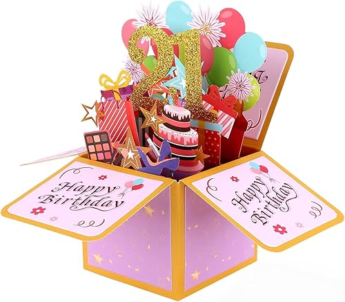 Miniatura 51 de Tarjeta de cumpleaños número 18 – Tarjeta de cumpleaños encantadora para niñas que cumplen 18 años – Ideal para hijas, nietas y sobrinas