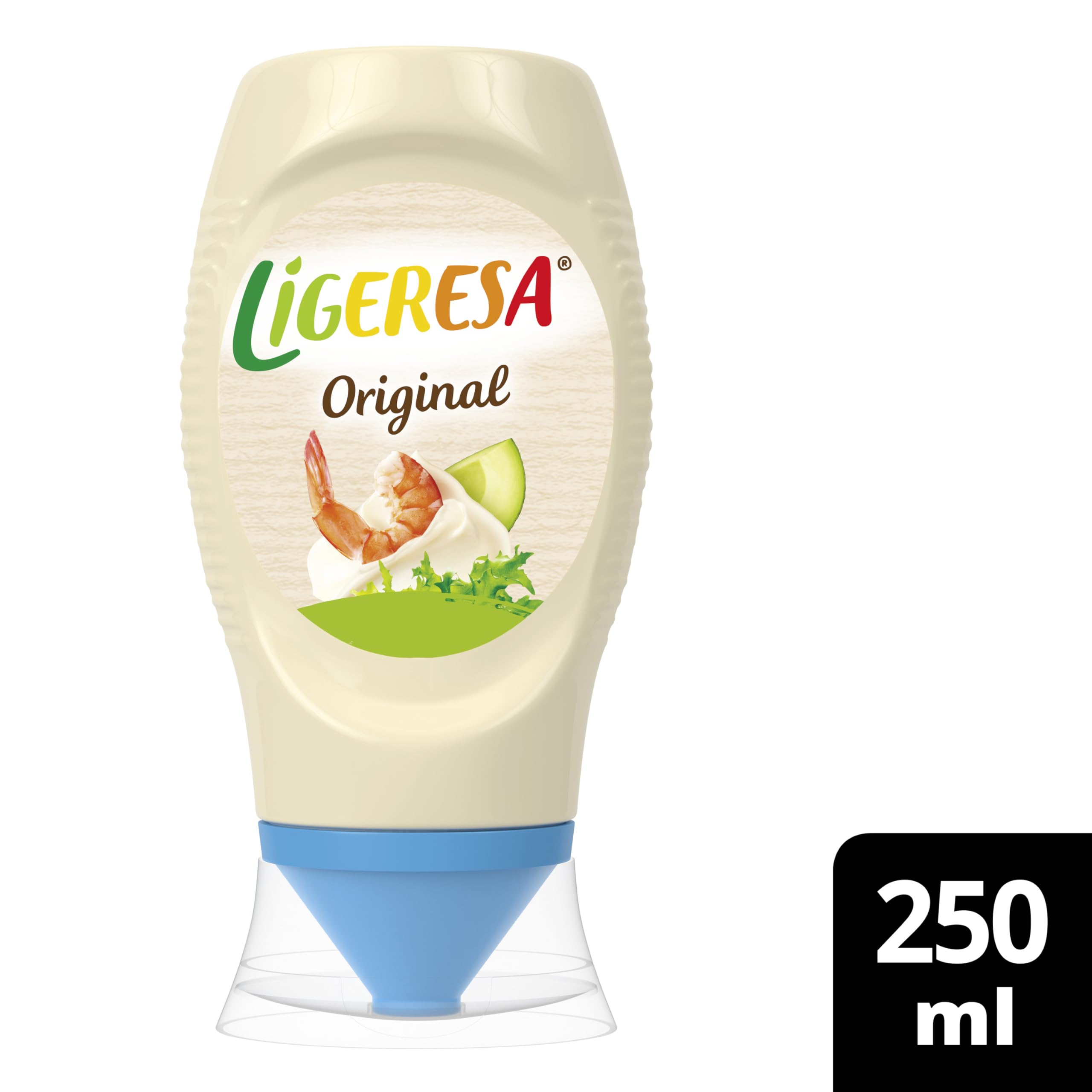 Ligeresa Salsa Bocabajo 60% menos de grasa Original Apta para vegetarianos 250mlx8