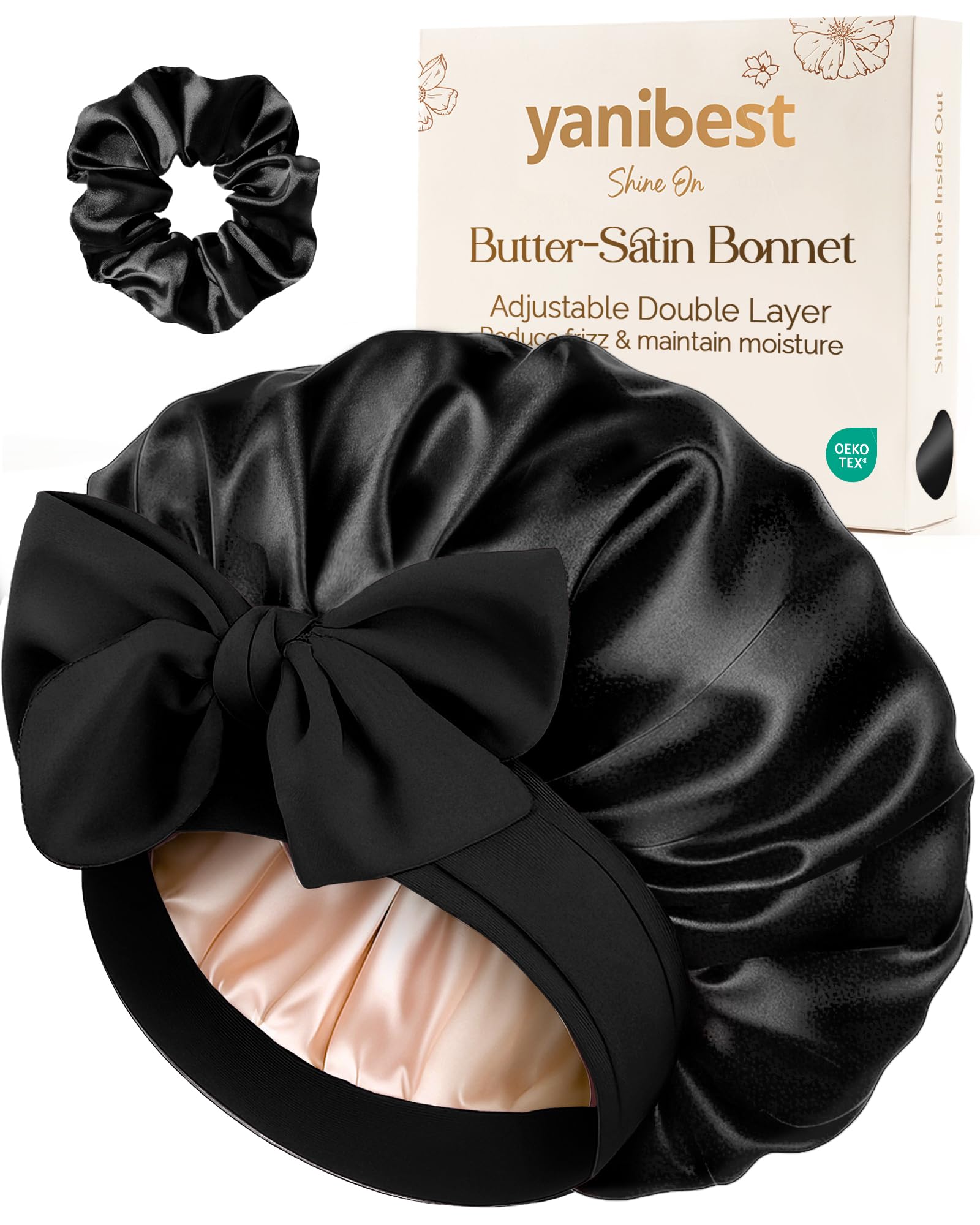 YANIBEST Double Layer Satin Bonnet