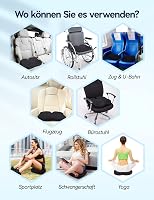Travel Ease Ergonomikus Ülőpárna - Prémium Gél Memóriahabos Ülőlap Csúszásgátló Alappal, Hosszú Üléshez, Irodai Székhez, Autóüléshez, Gamer  6