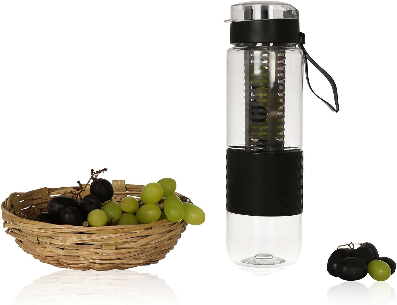 Steelo Tritan Infuser Bottle, 750ml, 1 Pc, Black